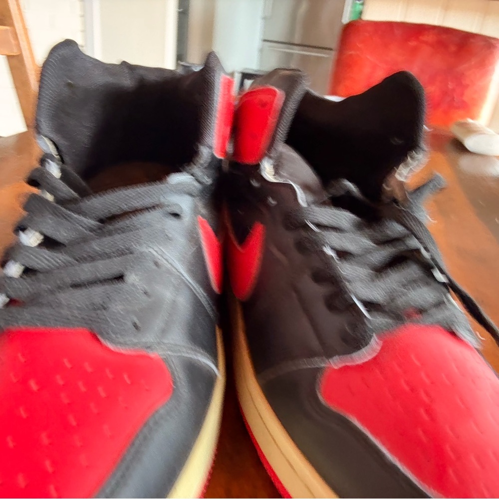 Men's Black and Red Sneakers